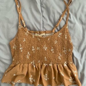 cropped floral tank